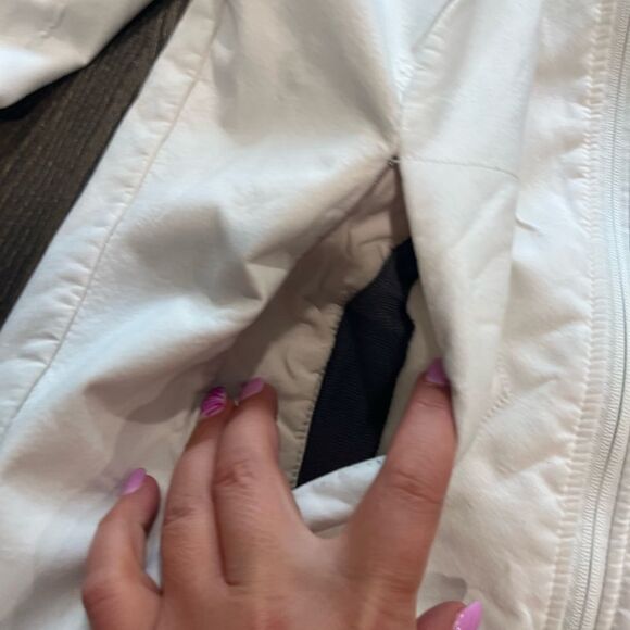 Free Country White Athletic Jacket Hooded Full Zip Fleece Lined Size S - Picture 2 of 9
